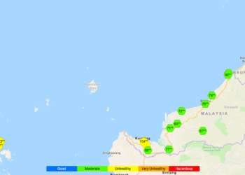 BACAAN Indeks Pencemar Udara setakat pukul 12 tengah hari.