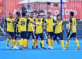 SKUAD Hoki lelaki negara meraikan kejayaan melangkah ke final Sukan Asia Aichi-Nagoya 2026 selepas menewaskan Korea Selatan pada aksi separuh akhir, hari ini.-IHSAN ASIAN HOCKEY FEDERATION
