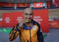 JAGUH berbasikal trek negara Datuk Mohd Azizulhasni Awang meraih pingat emas kelapan Malaysia selepas memenangi final acara Keirin lelaki pada Sukan Asia Aichi-Nagoya 2026 di Izu Velodrome semalam. - BERNAMA
