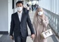 VIVY Yusof dan Fadzarudin Shah hadir pada perbicaraan kes mereka di Mahkamah Sesyen Kuala Lumpur, semalam.