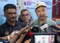 MOHD. Hisyamuddin Ghazali (kanan) ketika ditemui pemberita semasa menghadiri PMK Bersama Komuniti Perai @Batu Kawan di Dewan Serbaguna Chai Leng Park, Butterworth, Pulau Pinang.-UTUSAN/DANIAL SAAD