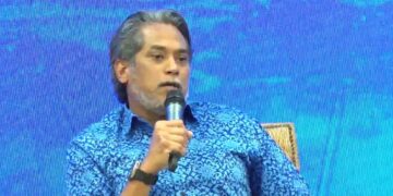 KHAIRY Jamaluddin ketika berucap pada BN Forum ke-12: Agenda Malaysia Biru di Menara Dato Onn, Pusat Dagangan Dunia Kuala Lumpur (WTC KL) hari ini.