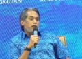 KHAIRY Jamaluddin ketika berucap pada BN Forum ke-12: Agenda Malaysia Biru di Menara Dato Onn, Pusat Dagangan Dunia Kuala Lumpur (WTC KL) hari ini.