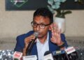 NAZIR Hussin Akhtar sewaktu berucap pada sidang media di Jalan Dutamas 1, di sini.- UTUSAN/ISKANDAR