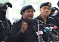 HUSSEIN Omar Khan dalam sidang akhbar di Kontinjen Polis Kuala Lumpur di sini hari ini.