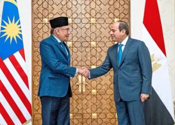 GAMBAR fail Perdana Menteri, Datuk Seri Anwar Ibrahim, mengadakan pertemuan dengan Presiden Mesir, Abdel Fattah El-Sisi- — Foto Pejabat Perdana Menteri (PMO)