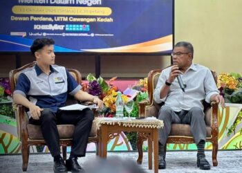 SAIFUDDIN Nasution Ismail menghadiri Program Townhall Madani di Universiti Teknologi Mara (UiTM) Merbok, Sungai Petani, hari ini.