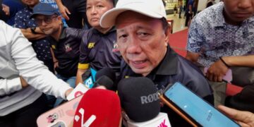 ISMAIL Lasim ditemui pemberita selepas Majlis Pelancaran Pasukan Negeri Sembilan Antlers STL 2026 di Seremban, hari ini.-UTUSAN/MOHD. SHAHJEHAN MAAMIN.