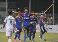 PEMAIN Malaysia, Panicker Naaveenesh meraikan gol jaringanya pada Kejohanan Hoki Piala Sultan Johor ke 14 menentang Pakistan di Stadium Hoki Johor Taman Daya, Johor Bahru disini. UTUSAN/RAJA JAAFAR ALI