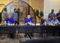 AHMAD Zahid Hamidi mempengerusikan Mesyuarat Jawatankuasa Induk BN bagi Pilihan Raya Umum Negeri Melaka Ke-16 di MITC, Melaka malam tadi. UTUSAN/AMRAN MULUP