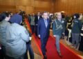Awang Alik Jeman diiringi Timbalan Ketua Pengarah (Pengurusan) AKPS, Ismail Mokhtar ketika hadir pada Majlis Sambutan Ulang Tahun Kedua AKPS Tahun 2026 di Sepang. - UTUSAN/FAISOL MUSTAFA