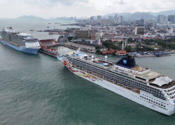 PULAU Pinang bakal menerima lima kunjungan kapal persiaran antarabangsa antara Oktober hingga Disember ini. - GAMBAR/SPPP