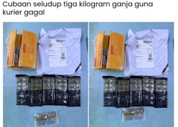TANGKAP layar laporan berita rampasan dadah oleh PGA di Rantau Panjang, Kelantan pada Ahad.