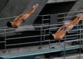 Pasangan penerjun Malaysia, Rui Jie Yong dan Nurqayyum Nazmi pada Kejohanan Terjun Terbuka Malaysia, di Pusat Akuatik Nasional, Bukit Jalil, di sini hari ini. Foto: SHIDDIEQIIN ZON