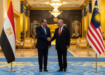 SULTAN Ibrahim bersama Abdel Fattah El-Sisi sempena lawatan negara Presiden Mesir itu ke Malaysia. - FB SULTAN IBRAHIM