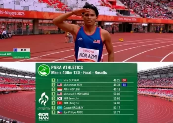 Ammmar Aiman berjaya meraih perak  dalam acara 400 meter (m) lelaki T20 pada Sukan Para Asia Aichi-Nagoya 2026, hari ini. - Instagram