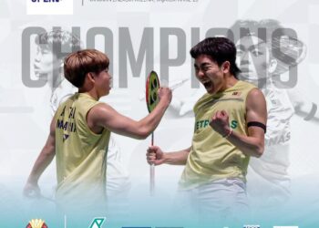 PENAMPILAN Sulung Aaron-Roy King selaku beregu berjaya membawa mereka merangkul gelaran pertama pada Kejohanan Badminton Terbuka Arctic di Vantaa, Finland, hari ini. - Facebook BAM