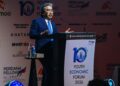 JOHARI Abdul Ghani menyampaikan ucapan pada Forum Ekonomi Belia 2026 (YEF) di Pusat Konvensyen Kuala Lumpur di sini, hari ini. - UTUSAN/SYAKIR RADIN