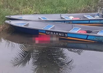 MAYAT lelaki ditemukan terapung di kawasan tebing Tasik Raban pada Isnin lalu.