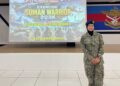 Ezzan Nur Husna ketika menyertai Eksesais Suman Warrior yang melibatkan anggota tentera daripada Malaysia, New Zealand, Australia, United Kingdom dan Singapura.
