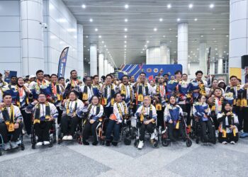 KONTINJEN para negara tiba di Lapangan Terbang Antarabangsa Kuala Lumpur (KLIA) semalam dari Jepun selepas beraksi di Sukan Para Asia Aichi-Nagoya 2026 yang melabuh tirainya pada Sabtu lalu. - IHSAN MSN