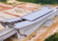 KERJA pembinaan di stesen projek Laluan Rel Pantai Timur (ECRL) Kuala Terengganu siap dibangunkan ketika tinjauan di Kampung Durian Guling, Marang, Terengganu.