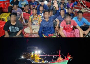 SEBUAH not nelayan tempatan yang dikendalikan 22 kru warga asing ditahan Maritim Malaysia di perairan Pulau Kendi, Pulau Pinang malam tadi.