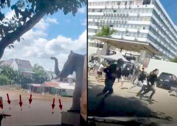 PEKERJA warga Vietnam melarikan diri dari sebuah kasino di Kemboja. - KAMPUCHEA THMEY