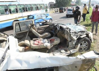 SEBANYAK 120,000 kes kematian nahas jalan raya disebabkan kecuaian dilaporkan di India pada 2020. - BCCL