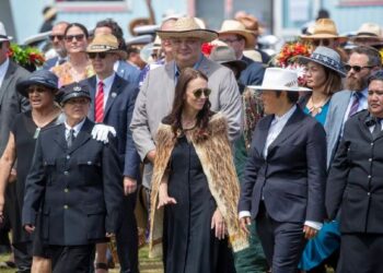 JACINDA Ardern melawat penempatan Maori Ratana di Pulau Utara. - AGENSI