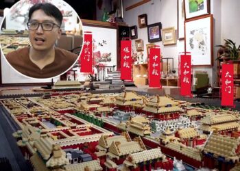 LI ZHINING menghasilkan model Kota Larangan menggunakan 700,000 kepingan Lego. - AGENSI