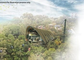 ILUSTRASI artis berkenaan projek Kereta Kabel Bukit Bendera di Pulau Pinang yang dijangka siap dibina dan mula beroperasi dalam tempoh tiga tahun.