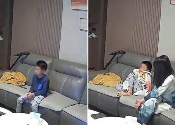 KANAK-KANAK lelaki itu dihukum menonton televisyen sepanjang malam. - AGENSI