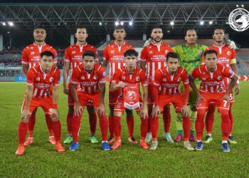 Aksi Kelantan FC dan Kelantan United berakhir 1-1.
