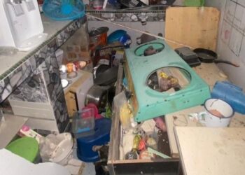 LETUPAN gas memasak yang memusnahkan sebuah rumah di PPR Sri Semarak, Tawau hari ini-IHSAN BOMBA