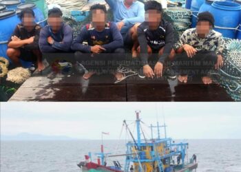 SEBUAH bot nelayan tempatan ditahan Maritim Malaysia di perairan Pulau Pinang semalam kerana dikendalikan kru warga asing tanpa permit yang sah.