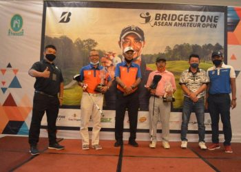 Juara-juara Kejohanan Golf Terbuka Bridgestone Asean 2020 yang menutup tirai di  A'Famosa Golf Resort di Melaka minggu lalu.