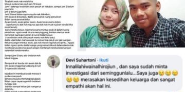 TANGKAP layar luahan seorang suami mengenai insiden yang berlaku pada isteri dan anak dalam kandungannya. - AGENSI