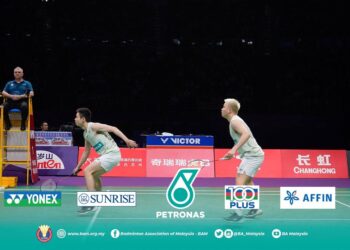 AARON Chia-Soh Wooi Yik gagal menyamakan kedudukan buat pasukan negara dalam aksi separuh akhir menentang Korea Selatan di Piala Sudirman- IHSAN BAM