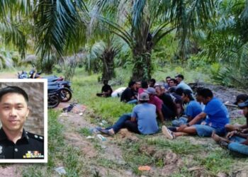 SEBAHAGIAN penagih dan pengedar dadah yang ditahan dalam Op Tapis Khas yang dijalankan oleh Bahagian Narkotik IPD Jempol di beberapa buah kawasan Felda pada 23 hingga 25 Februari lalu.-GAMBAR/IPD JEMPOL