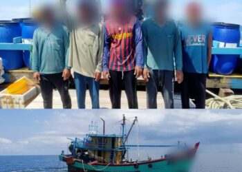 SEBUAH bot nelayan tempatan yang dikendalikan lima PATI warga Myanmar ditahan Maritim Malaysia di perairan Muka Head, Pulau Pinang semalam.