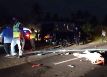 MAYAT Othman Yahya yang meninggal dunia dalam kemalangan di Kampung Seberang Terus, Kuala Kuala Muda, Sungai Petani semalam.