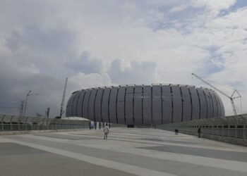 PEMANDANGAN bahagian depan Stadium Antarabangsa Jakarta di Jakarta Utara. -KOMPAS.COM