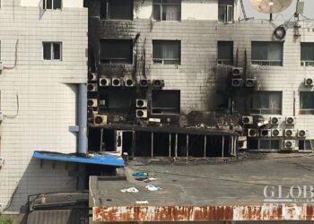 GAMBAR hospital Changfeng Beijing selepas kebakaran yang membunuh 21 orang. -AGENSI