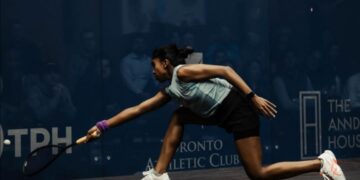 S. SIVASANGARI mudah melepasi halangan pusingan pertama pada Kejohanan Skuasy Individu Asia 2023 di Pusat Skuasy Hong Kong, Hong Kong, hari ini. - Instagram Sivasangari