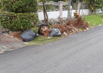 Keadaan sampah yang terbiar hampir tiga minggu di kawasan perumahan Seksyen 4, Bandar Baru Bangi semalam.