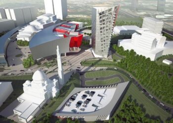 KOMPLEKS Media City di Angkasapuri, Kuala Lumpur dirancang sebagai hab penyiaran sejagat Malaysia setanding imej kampus induk BBC dan CGTN. - Foto media sosial