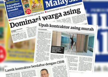 KERATAN laporan-laporan Utusan Malaysia berhubung isu sektor pembinaan dan perusahaan di negara ini semakin dikuasai warga asing.
