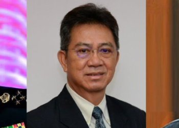 (Dari kiri) AZAM BAKI, DR JOACHIM GUNSALAM dan KADZIM M. YAHYA
