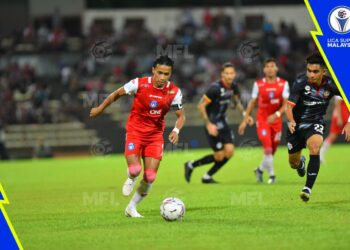 BADDROL menjadi penjaring gol tunggal dalam perlawanan Sabah menentang Sarawak United di Stadium Likas, malam ini.